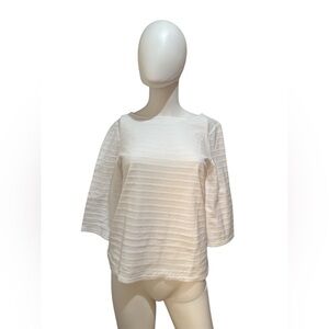 Chico’s White 3/4 Sleeve Top Size: 0 (Chico’s sizing)